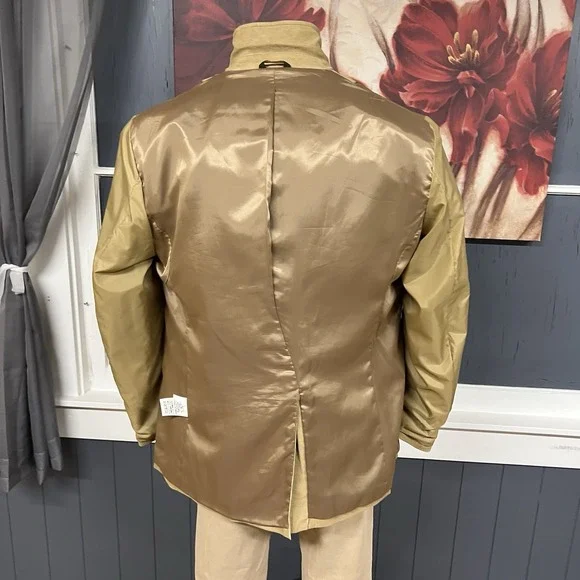 Vintage Eddie Bauer Corduroy Blazer Tall Mens Sz LargeCotton Stretch Khaki